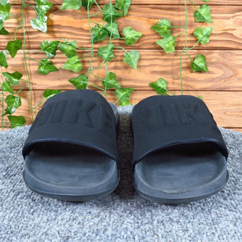 Nike Offcourt Slide Women Athletic Slide Sandals Size 8 Gym Recovery Black Black